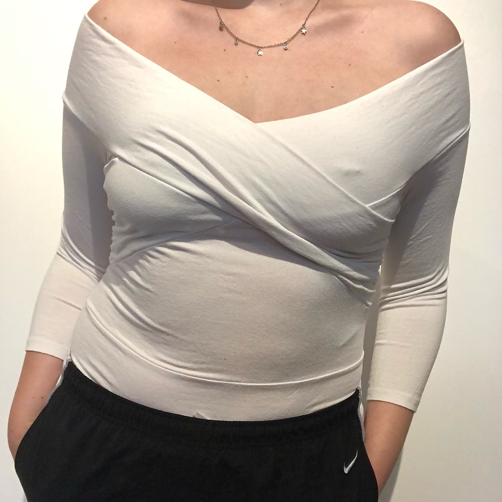 Off the shoulder body suit